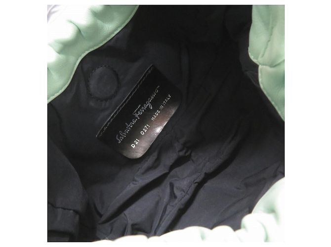 Mini borsa in pelle verde Salvatore Ferragamo - vista 5