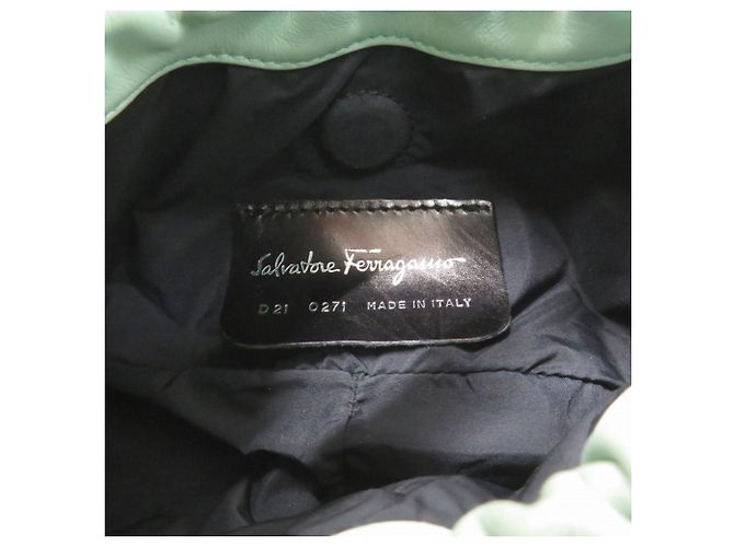 Mini borsa in pelle verde Salvatore Ferragamo - vista 9