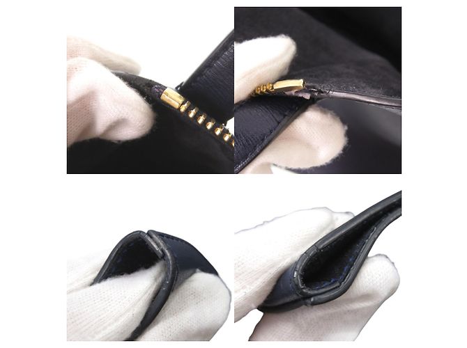 Salvatore Ferragamo Gancini Leder Tote Bag Navy Marineblau - Ansicht 10