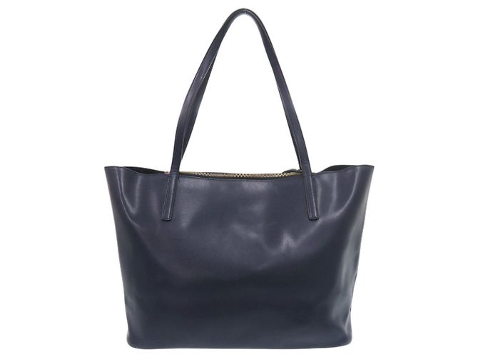Salvatore Ferragamo Gancini Leder Tote Bag Navy Marineblau - Ansicht 2