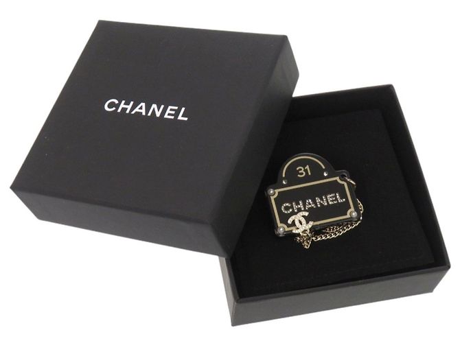 Spilla Chanel Coco Mark in perle finte e pietre Nero D'oro - vista 2