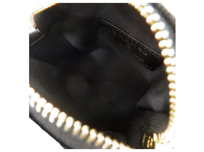 Timeless Chanel Coco Mark Matelassé Mini Schultertasche mit Fransen und Kette Schwarz - Ansicht 4