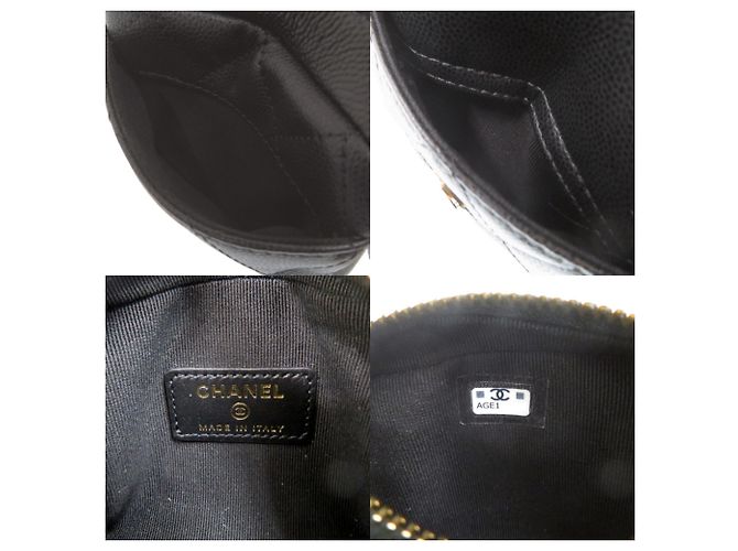 Timeless Chanel Coco Mark Matelassé Mini Schultertasche mit Fransen und Kette Schwarz - Ansicht 8