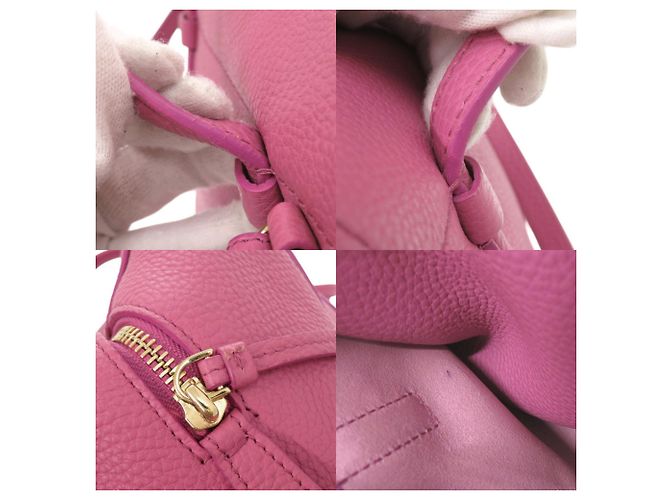 Borsa in pelle rosa Salvatore Ferragamo Gancini - vista 10