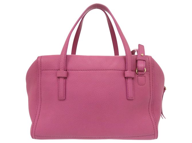 Borsa in pelle rosa Salvatore Ferragamo Gancini - vista 3