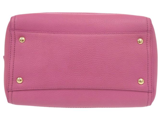 Borsa in pelle rosa Salvatore Ferragamo Gancini - vista 4