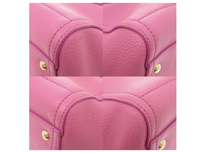 Borsa in pelle rosa Salvatore Ferragamo Gancini - vista 5