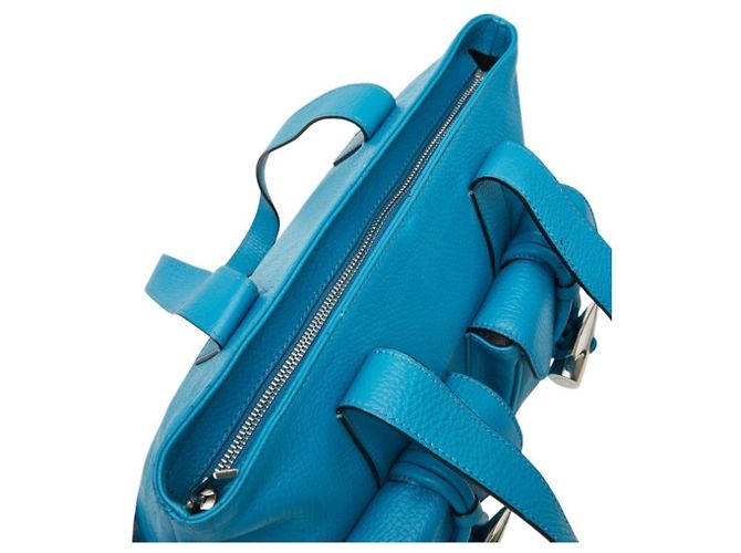 Bolsa Burberry Nova Check Azul Bege - vista 13