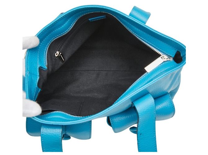 Bolsa Burberry Nova Check Azul Bege - vista 15