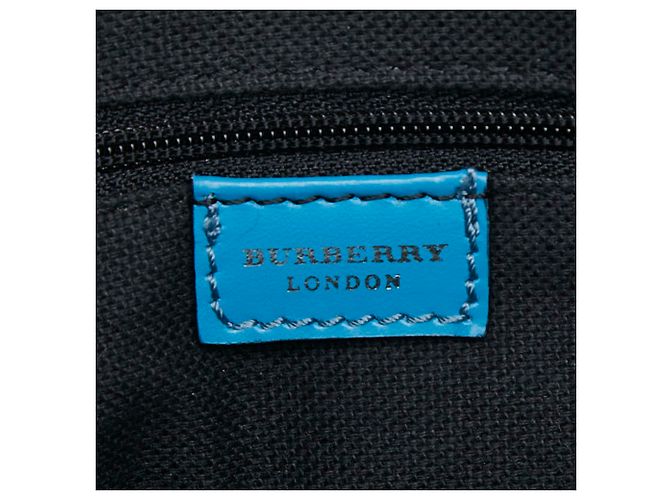 Bolsa Burberry Nova Check Azul Bege - vista 16