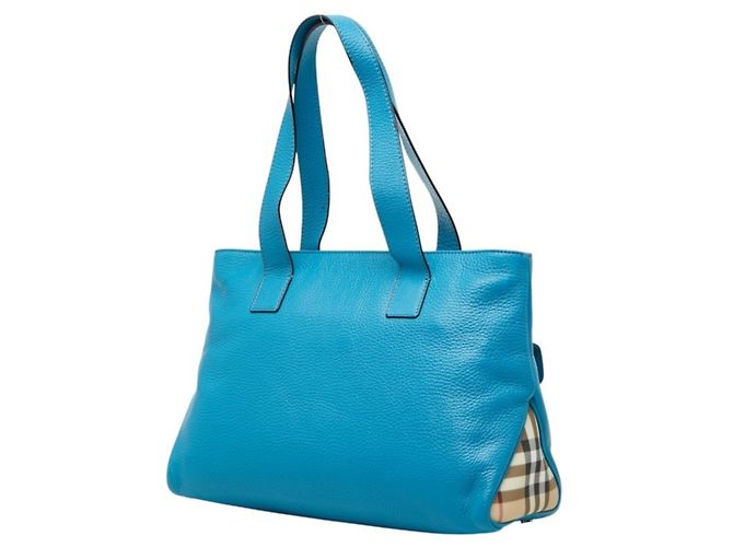 Bolsa Burberry Nova Check Azul Bege - vista 2