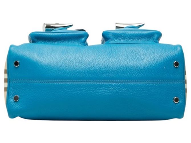 Bolsa Burberry Nova Check Azul Bege - vista 3