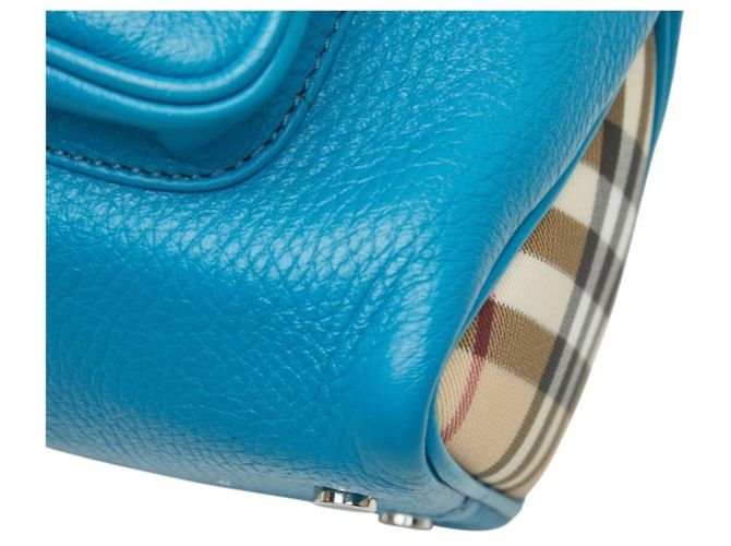 Bolsa Burberry Nova Check Azul Bege - vista 4