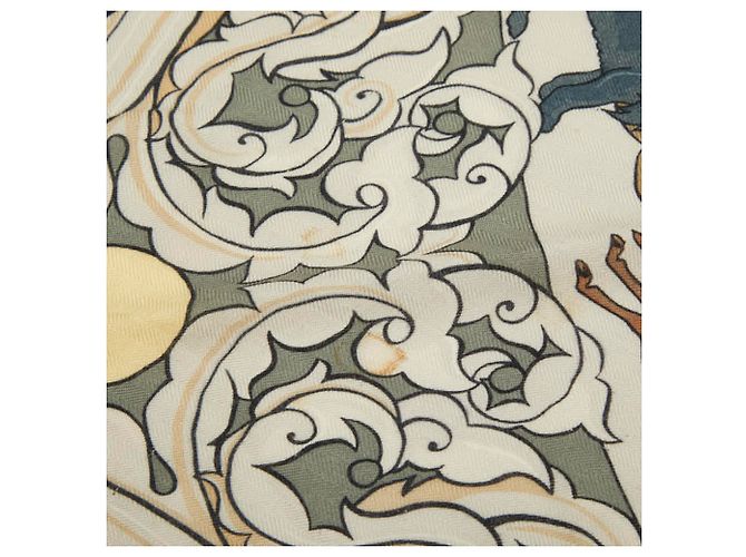 Hermès Hermes Carre Géant 135 ANIMAUX SOLAIRES Large Stole Negro Multicolor - vista 6
