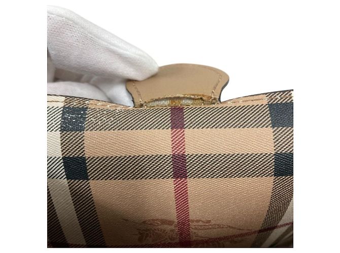 Borsa a tracolla Burberry Nova Check Shadow Horse Beige - vista 10