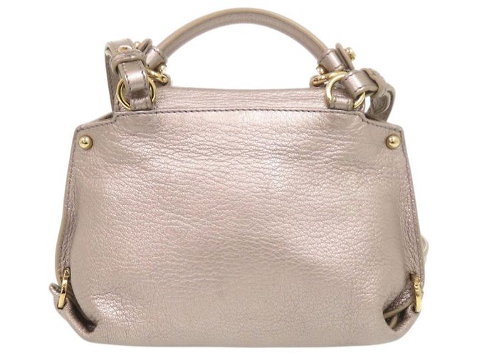 Bolso Salvatore Ferragamo Gancini Mini Sofia Beige - vista 2