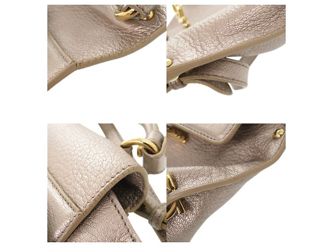 Bolso Salvatore Ferragamo Gancini Mini Sofia Beige - vista 8