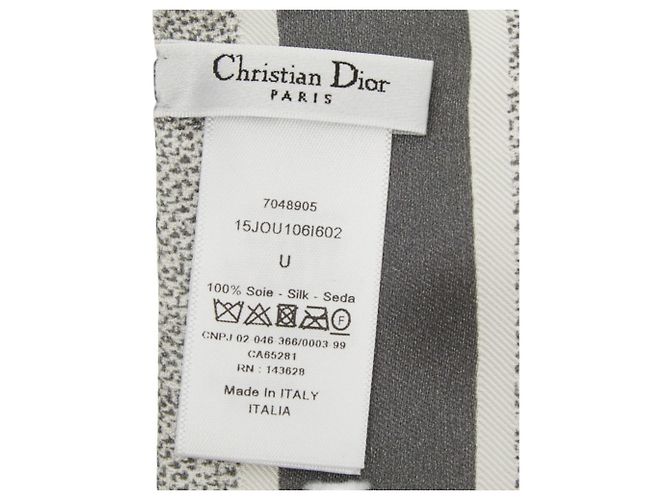 Christian Dior Dior Toile de Jouy Mitzah Schal Braun Weiß - vue 4