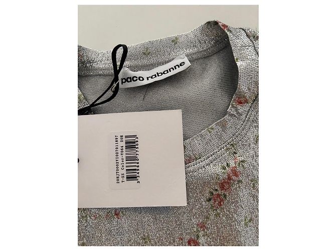 Top floral plateado Paco Rabanne Rosa Hardware de plata - vista 5