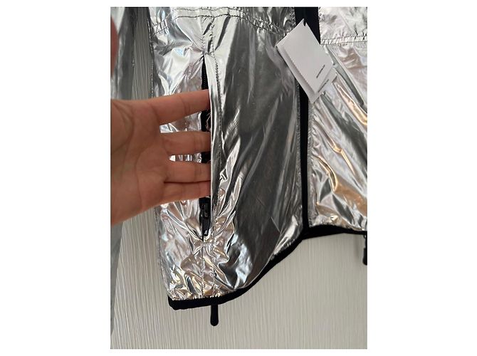 Paco Rabanne silberne Kapuzenjacke Silber Hardware - Ansicht 3