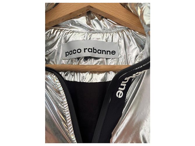 Paco Rabanne silberne Kapuzenjacke Silber Hardware - Ansicht 4