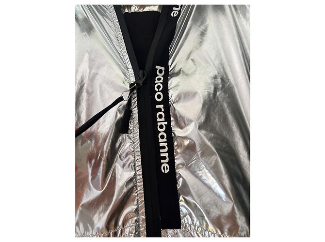 Paco Rabanne silberne Kapuzenjacke Silber Hardware - Ansicht 5