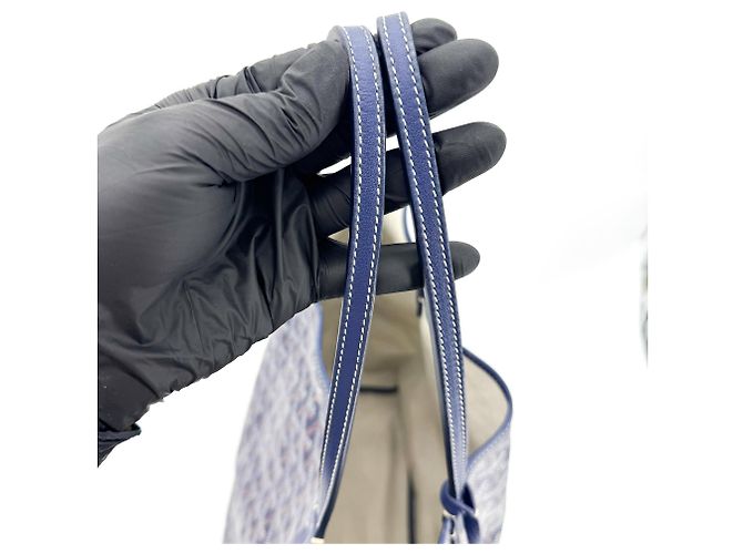 Goyard Saint Louis Coated Canvas PM Azul marino - vista 7