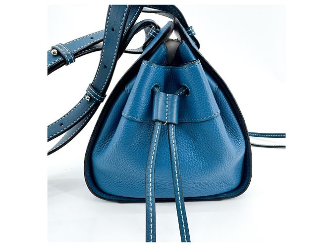 Loewe Hammock Leather Mini Blue - view 3
