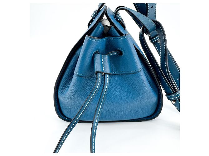 Loewe Hammock Leather Mini Blue - view 4