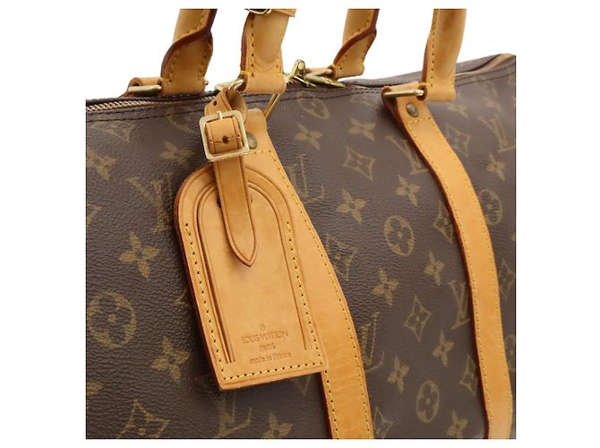 Sac Boston Louis Vuitton Monogram Keepall Bandoulière 45 Marron - vue 10