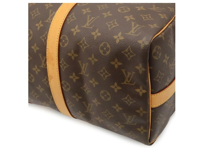 Sac Boston Louis Vuitton Monogram Keepall Bandoulière 45 Marron - vue 4