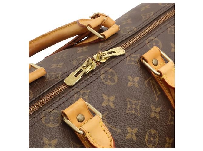 Sac Boston Louis Vuitton Monogram Keepall Bandoulière 45 Marron - vue 6