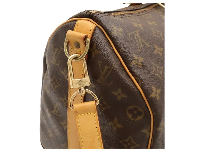 Sac Boston Louis Vuitton Monogram Keepall Bandoulière 45 Marron - vue 8