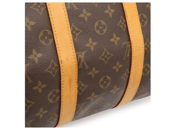 Sac Boston Louis Vuitton Monogram Keepall Bandoulière 45 Marron - vue 9