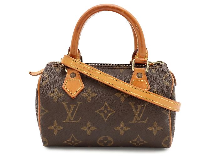 Sac à main Louis Vuitton Monogram Mini Speedy Marron - vue 2