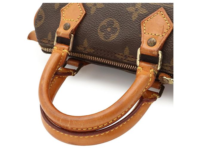 Sac à main Louis Vuitton Monogram Mini Speedy Marron - vue 5