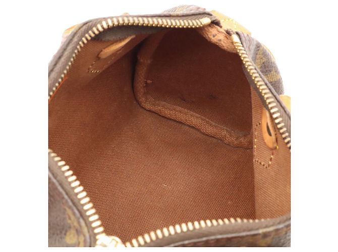 Sac à main Louis Vuitton Monogram Mini Speedy Marron - vue 9