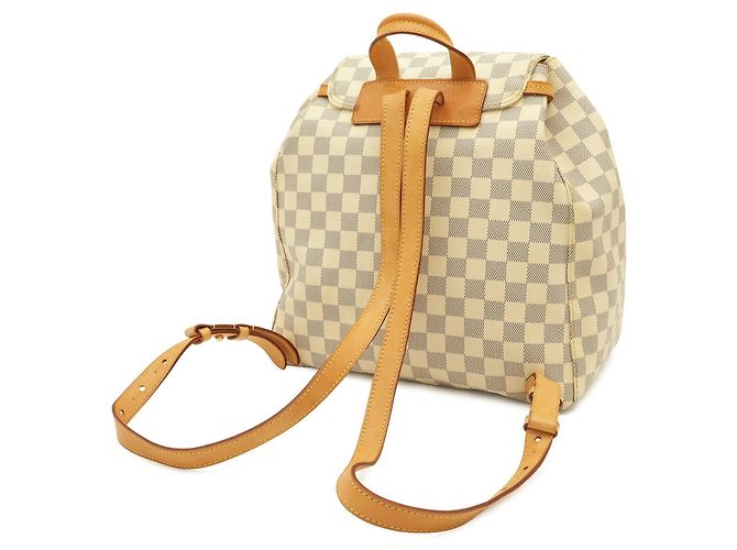 Sac à dos Louis Vuitton Damier Azur Speron Écru - vue 3