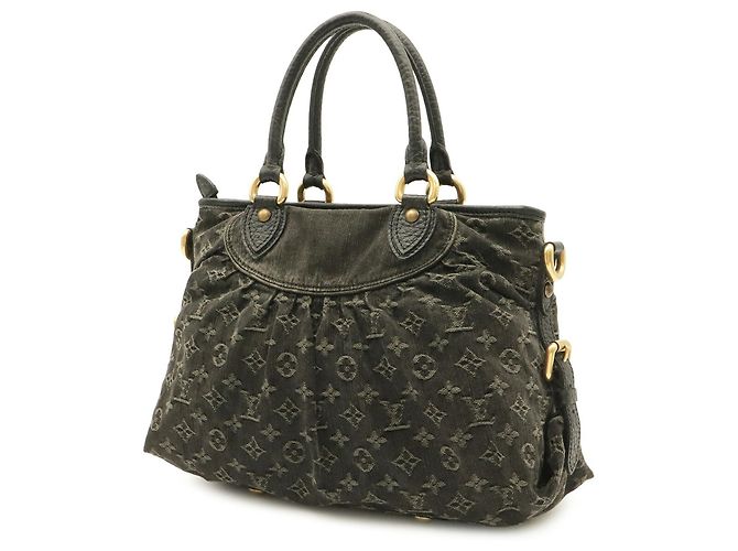 Saco Tote Louis Vuitton Monogram Denim Neo Cavi GM Preto - vista 3