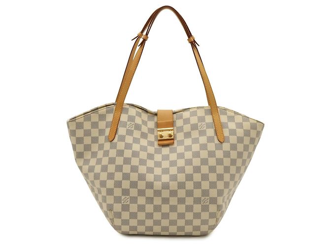 Borsa Tote Louis Vuitton Damier Azur Salina PM Crudo - vista 2
