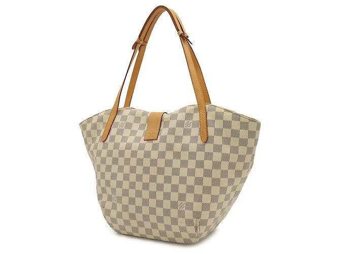 Borsa Tote Louis Vuitton Damier Azur Salina PM Crudo - vista 3