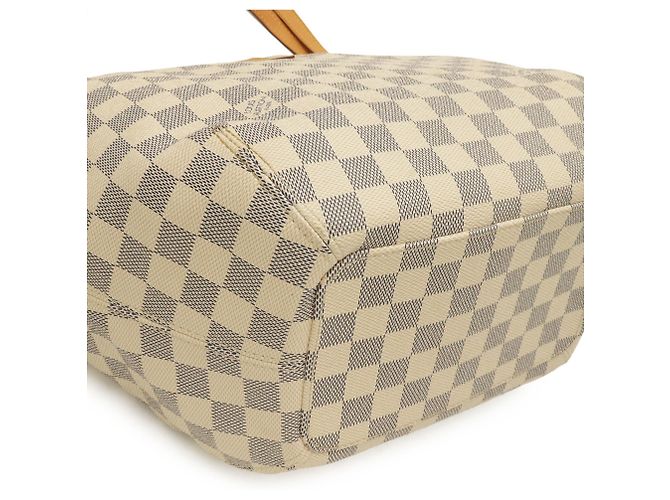 Borsa Tote Louis Vuitton Damier Azur Salina PM Crudo - vista 4