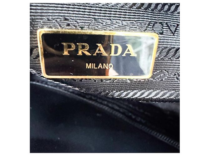 Prada saffiano tote Leather Black - view 6