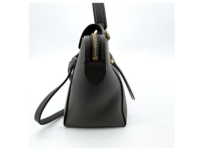 Céline Ceinture Celine Mini en cuir de veau Marron - vue 3