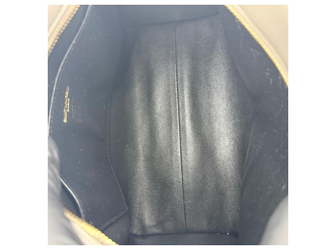 Autre Marque Saint Laurent Monogram Cabas Leather Baby Marrone - vista 5