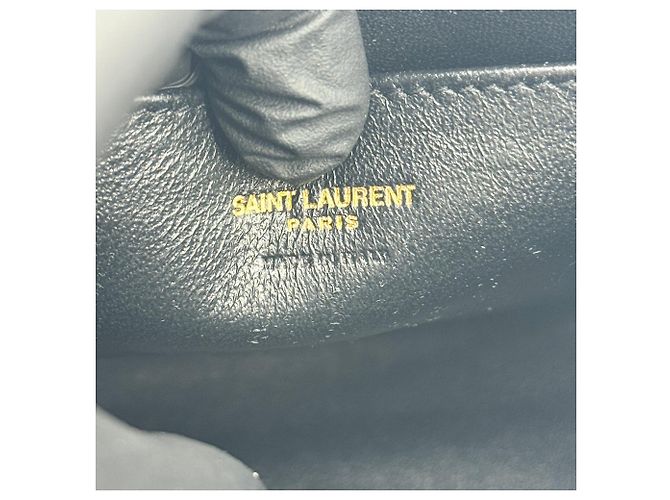 Autre Marque Saint Laurent Monogram Cabas Leather Baby Marrone - vista 6