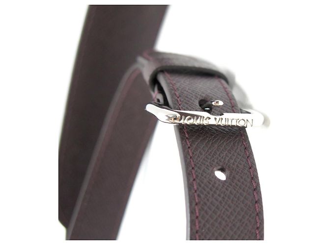 NEW LOUIS VUITTON BROWN TAIGA LEATHER SHOULDER STRAP FOR KEEPALL BAG - view 3