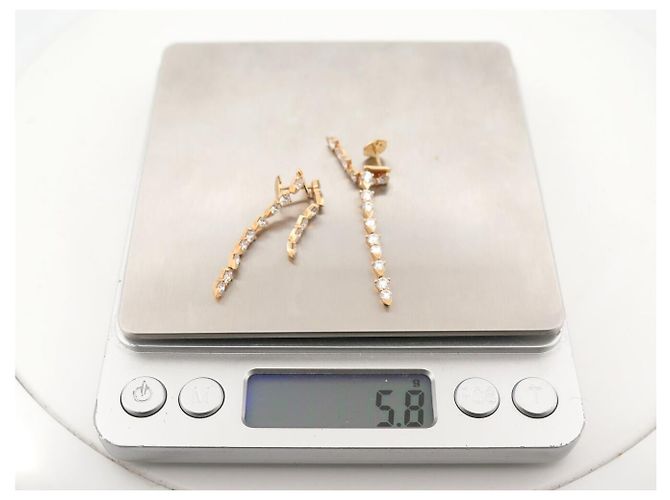 NUOVI ORECCHINI PIAGET SUNLIGHT IN ORO 18K 5.8GR 30 DIAMANTI 2.7CT D'oro - vista 13