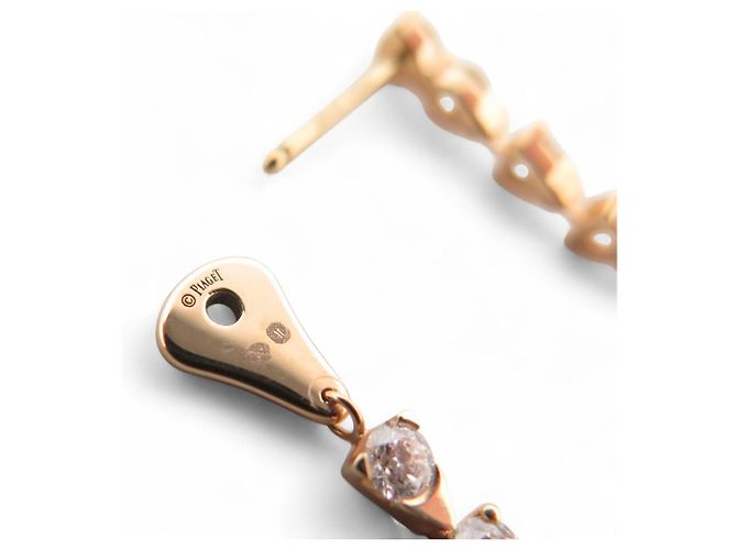 NUOVI ORECCHINI PIAGET SUNLIGHT IN ORO 18K 5.8GR 30 DIAMANTI 2.7CT D'oro - vista 8