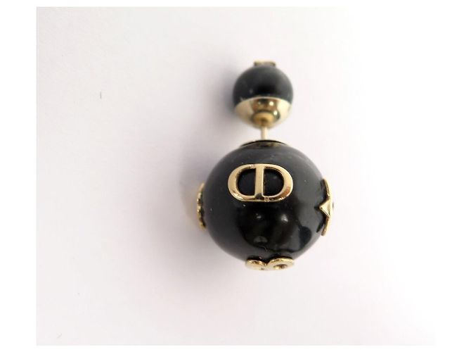 Autre Marque NEUE DIOR TRIBALES KERAMIK MARMOR OHRRINGE Schwarz - Ansicht 11